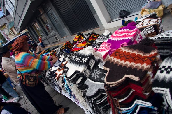 Otavalo Body Otavalo market wool hat vendor