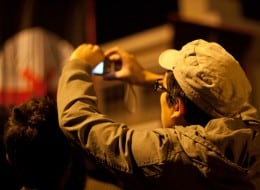 man taking photo