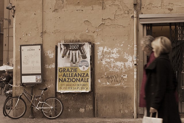 roma wall rome italy