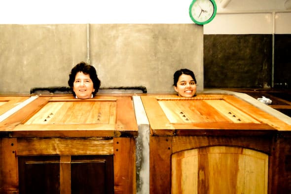 Two women in a turkish bath