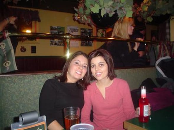 two girls at pub