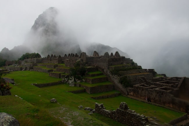 machu picchu in fog