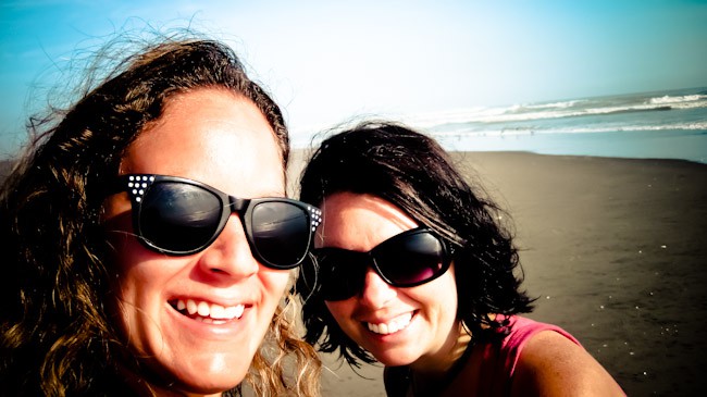 two girls on the beach