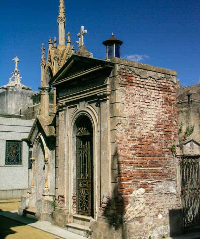 Recoleta cemetery, one of the most popular tourist attractions with the remains of Eva Peron known as "Evita" and other Argentinean celebrities.