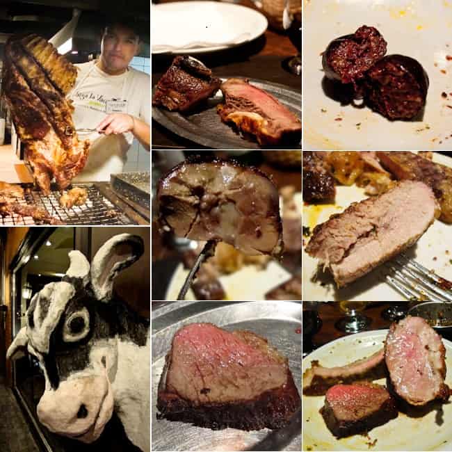 collage of meat