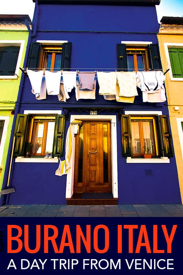 Burano Italy is a great day trip from Venice and features brightly coloured buildings perfect for photographers. No two buildings are the same colour on Burano.