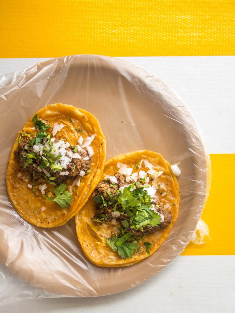 Birria tacos at a popular restaurant in Playa del Carmen