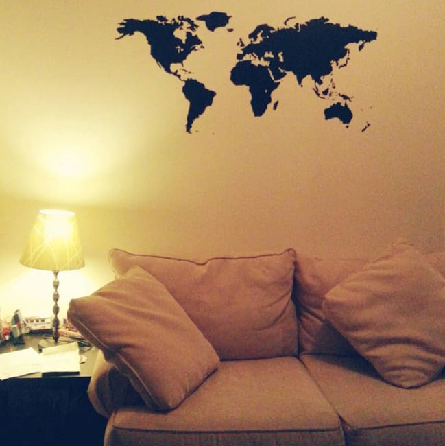 world map decal