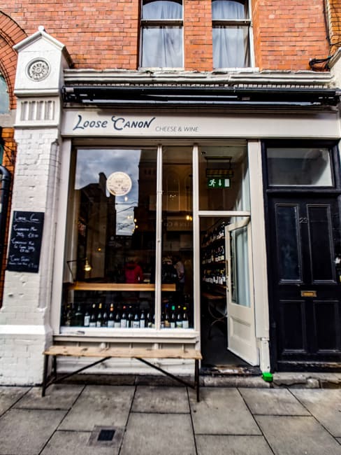 Loose Canon Wine and Cheese Shop Exterior Dublin Ireland