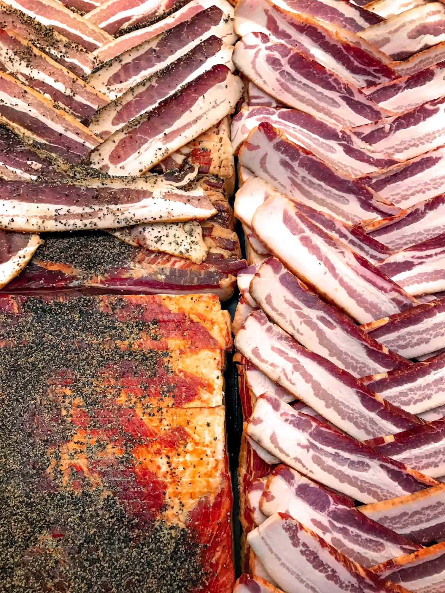 Cured pork belly or pancetta recipe with black pepper