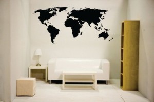 world map decal