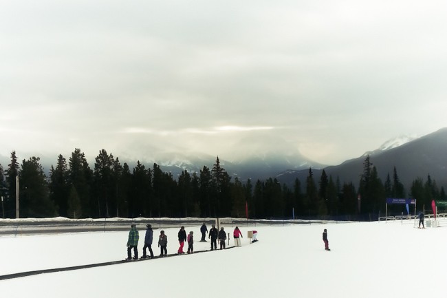 snowboarding in Jasper