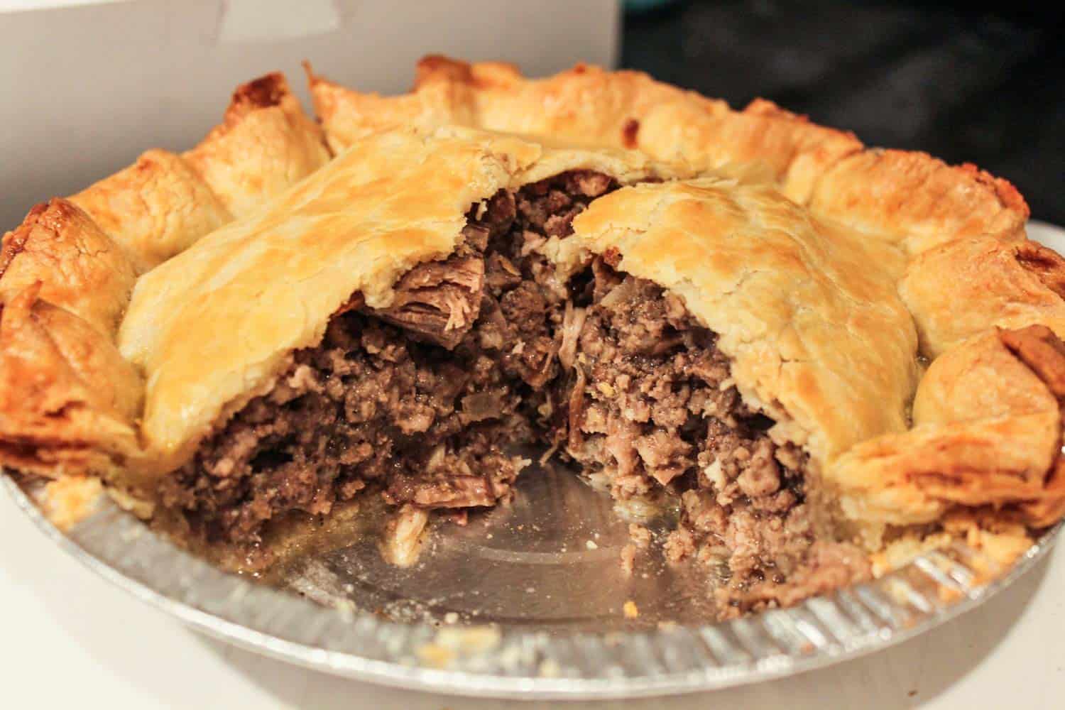 Canadian tourtiere pie