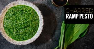 This charred ramp pesto recipe is easy to make in a food processor. It takes five minutes to blend and will last for months in the freezer.