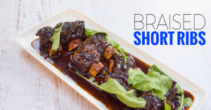 This easy braised short ribs recipe is an easy to make French classic.
