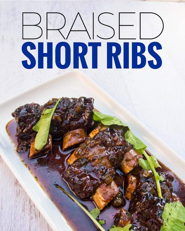 This braised short ribs recipe is an easy to make French classic.
