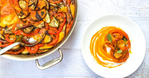 A classic French dish, this easy ratatouille recipe is perfect with summer vegetables but also comforting in winter.