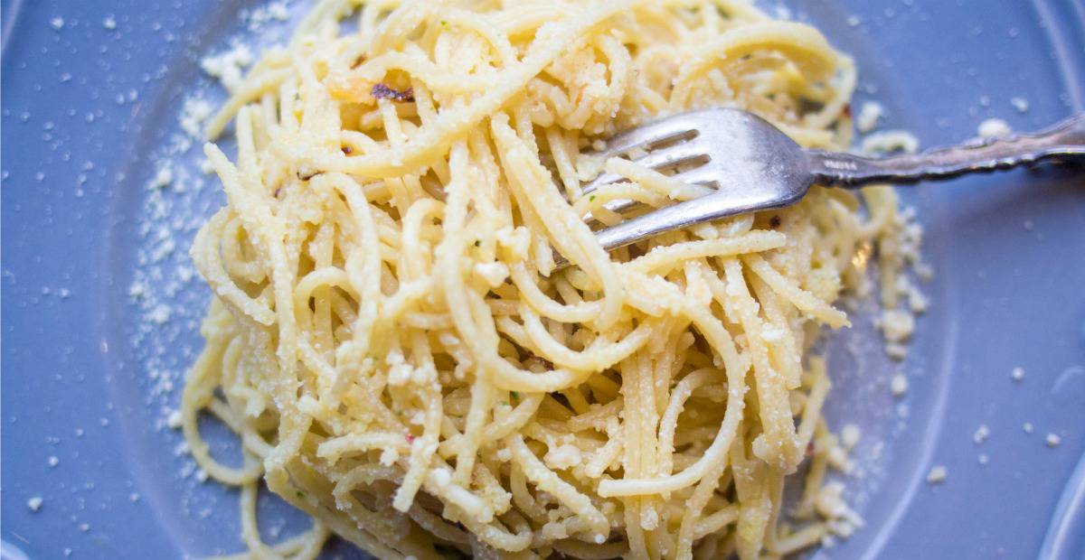 Spaghetti aglio olio is a classic Italian pasta with only five ingredients and can be made in less than 10 minutes.