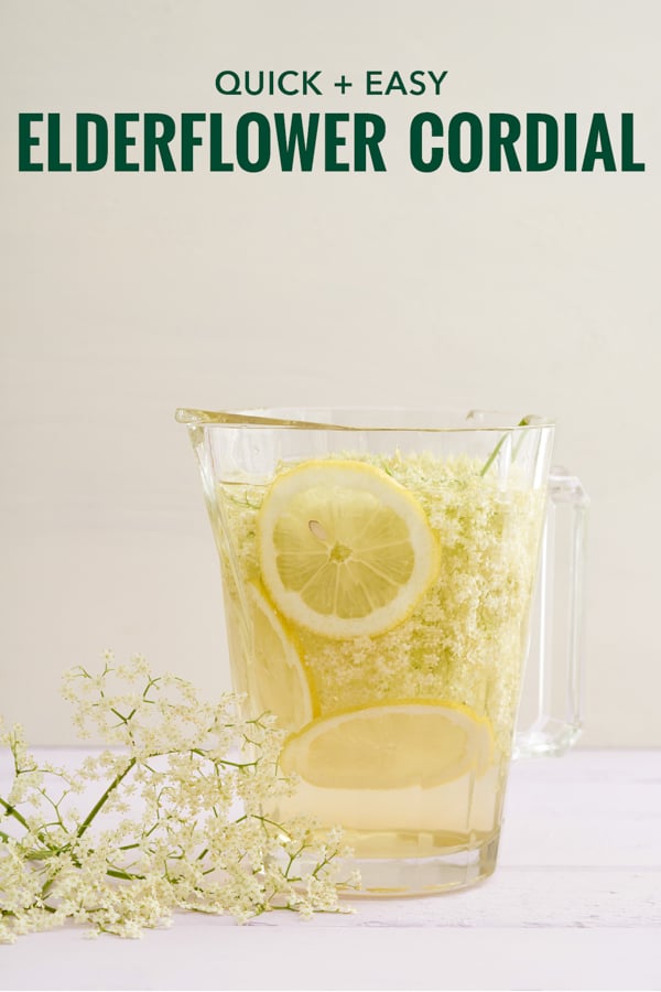 This is a quick and easy elderflower cordial recipe that is fantastic as a cranberry cocktail or club soda. You won't believe how easy it is to make.