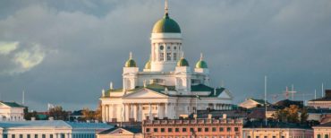 Skyline view of Helsinki Finland