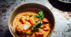 brazilian shrimp soup also known as moqueca de camarao is so easy to make. You'll love this recipe which takes less than 10 minutes