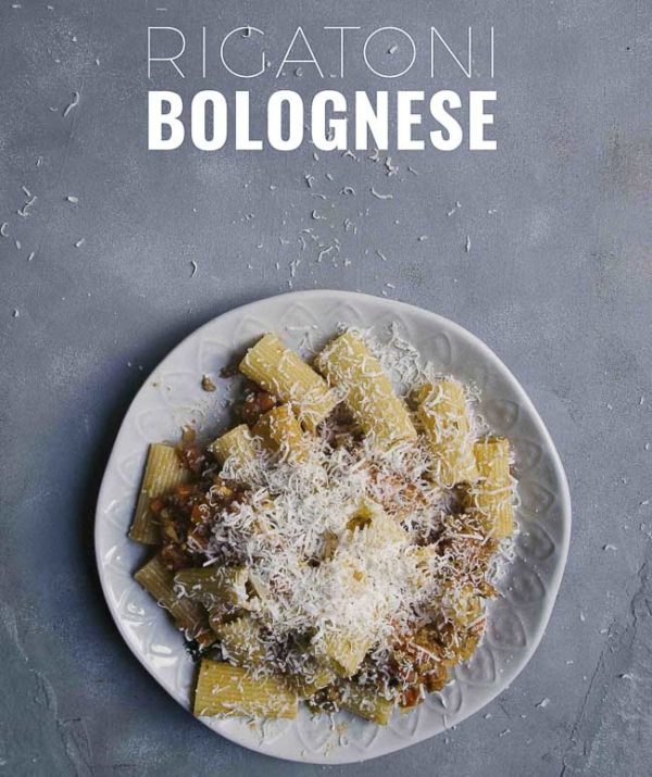 rigatoni bolognese headerr This easy rigatoni bolognese recipe is perfect for a weeknight meal and freezes beautifully.
