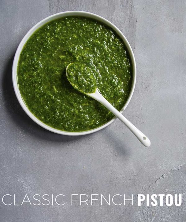 what is pistou h Wondering what is pistou? It's not exactly the same as Italian pesto and the traditional pistou recipe is vegan.