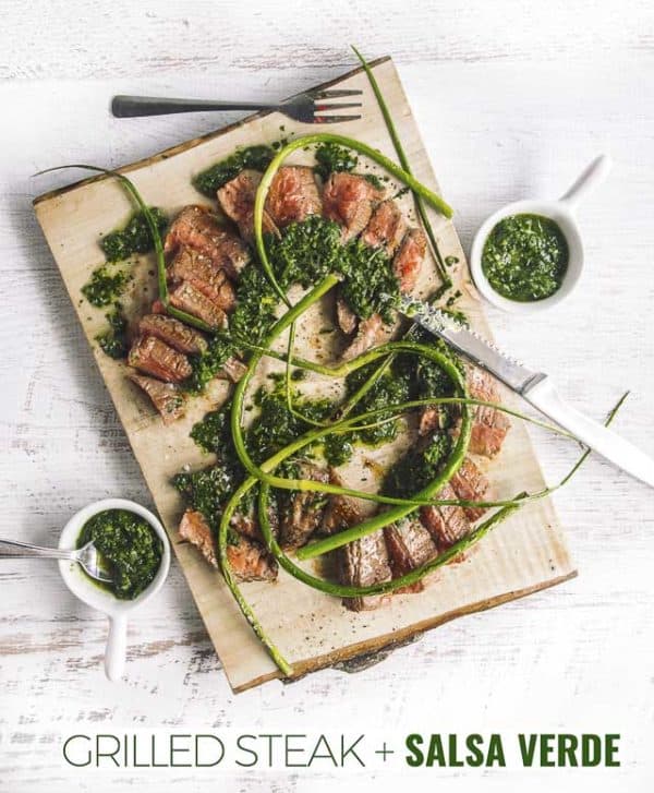 grilled steak salsa verde Salsa verde is an Italian fresh herb sauce. Like Argentinean chimichurri it takes your barbecue game up a notch but takes less than a minute to make.