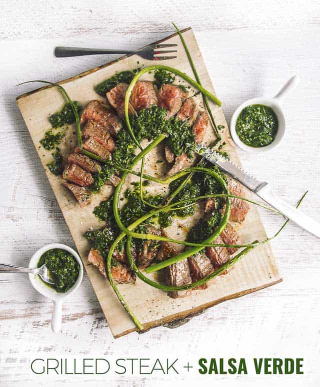 Salsa verde is an Italian fresh herb sauce. Like Argentinean chimichurri it takes your barbecue game up a notch but takes less than a minute to make.