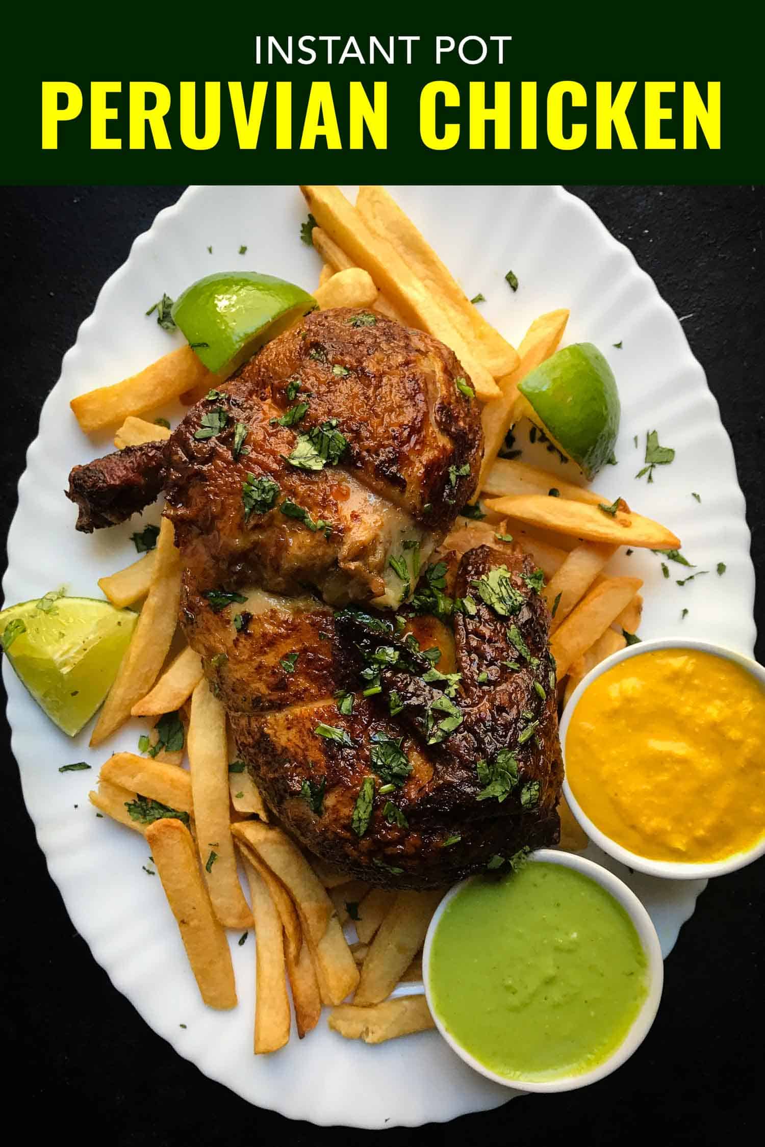 Peruvian chicken with green sauce