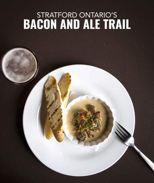 The bacon and ale trail in Stratford features 13 stops of delicious pork and pints
