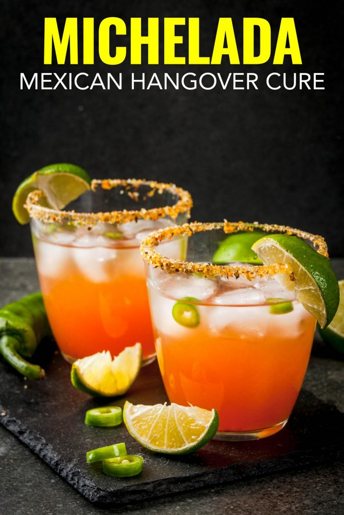 Mexican michelada beer cocktail