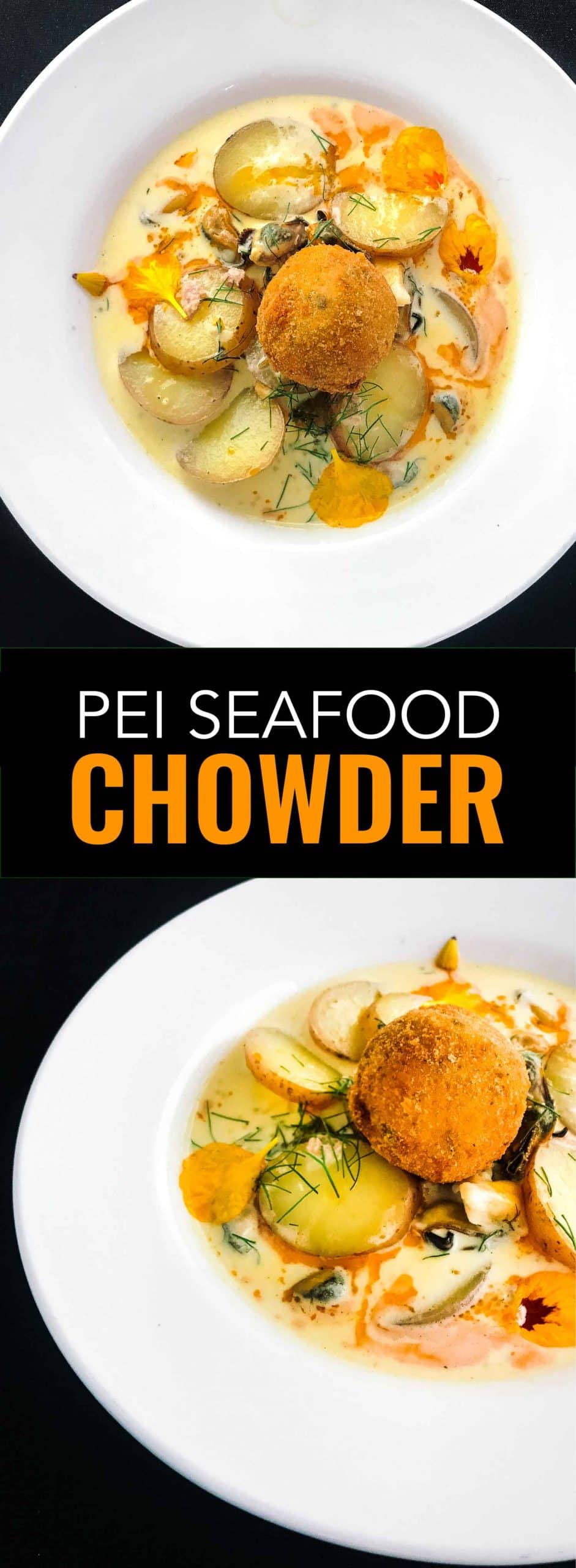 Classic PEI Seafood Chowder with a Twist Bacon is Magic