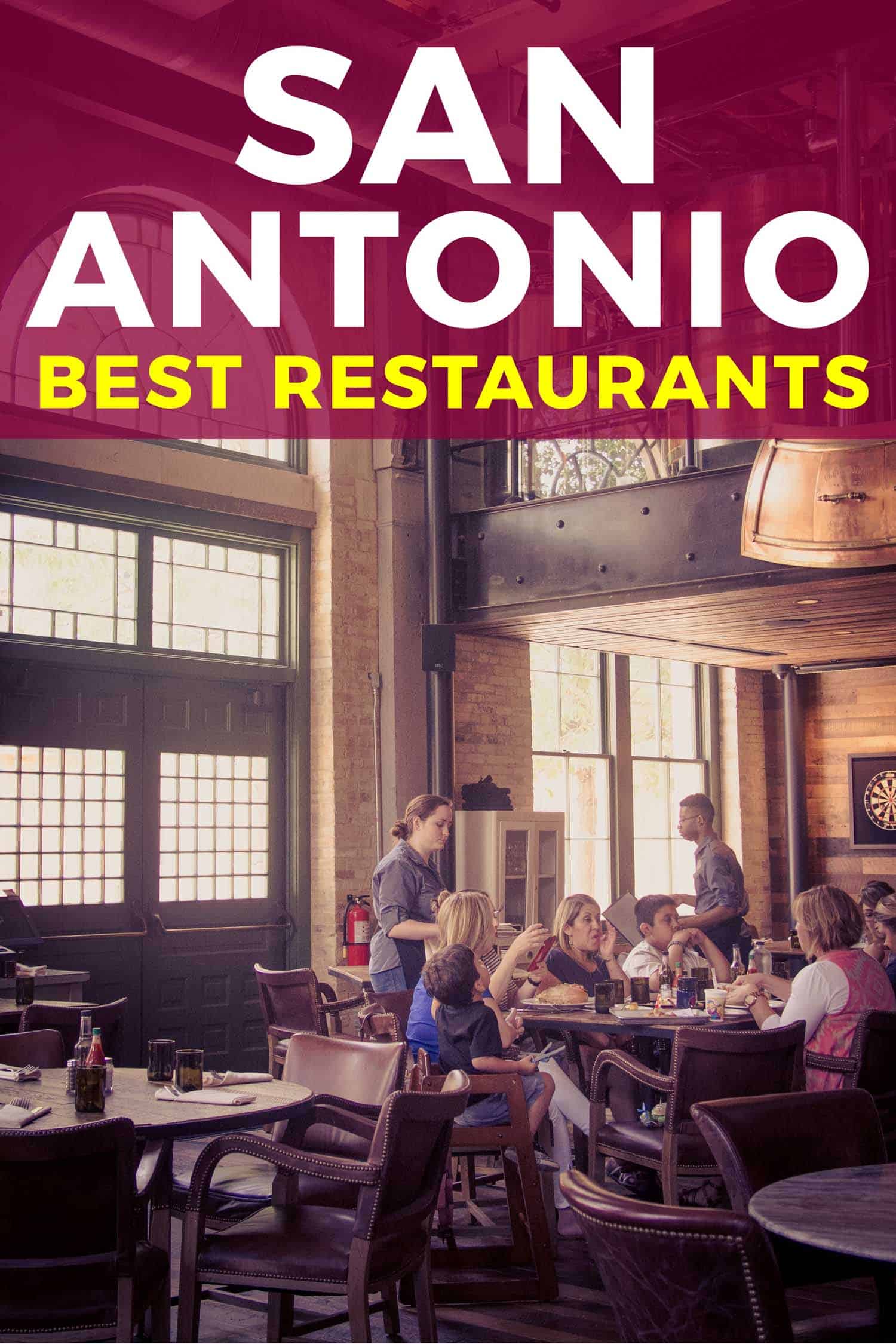 One of the best restaurants in San Antonio, interior with people dining