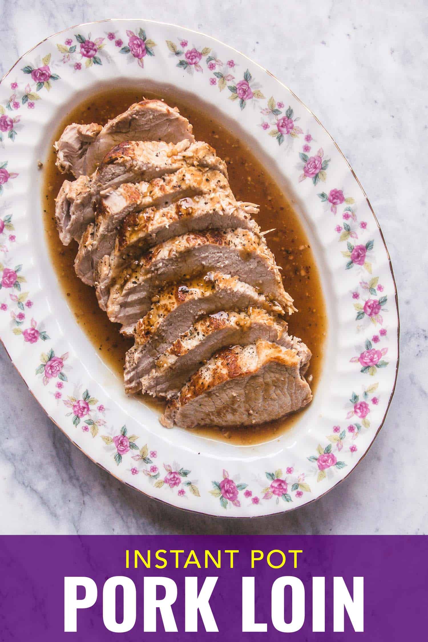 maple pork loin sliced on a plate