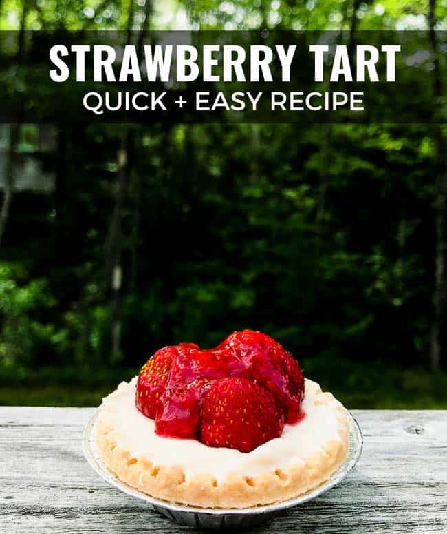 This strawberry tart recipe is so quick and easy, it's perfect for people who hate to bake or can't stand the summer heat in the kitchen.