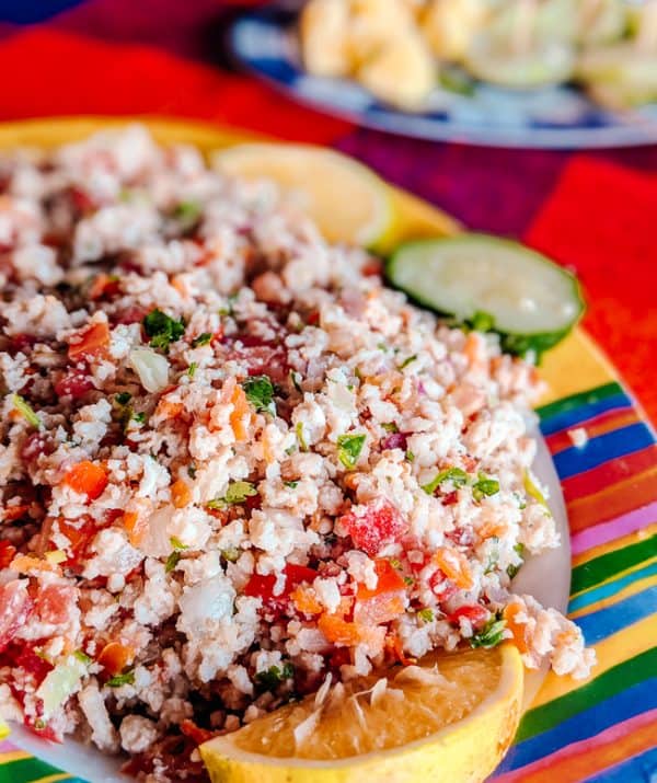 Colima style ceviche This Colima style fish ceviche is a dry ceviche that's easy to make and perfect for people squeamish of ceviche.