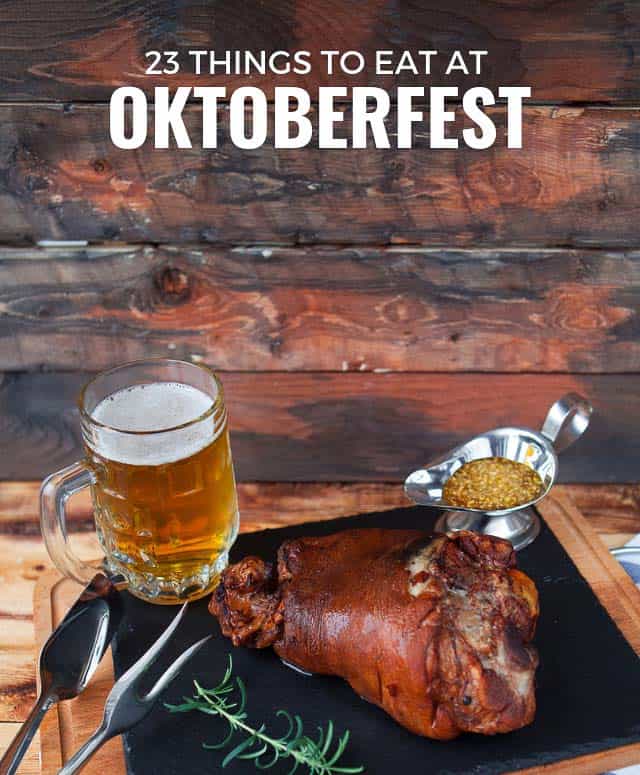 Pork knuckle and beer at Oktoberfest