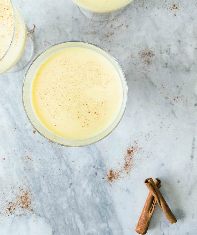 Crema de vie is a Cuban egg nog Christmas cocktail.