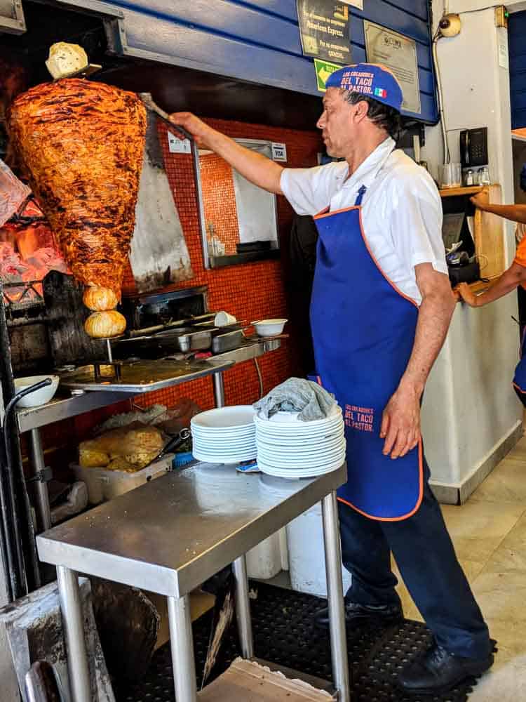 El Tizoncito in La Condesa Mexico City is one of the best places for al pastor tacos.