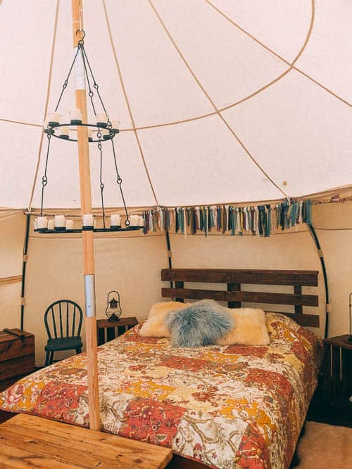 Stay in a yurt while exploring the Grey County Saints and Sinners trail.