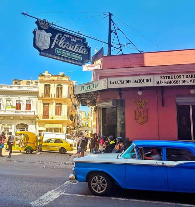 Floridita in Havana in Havana is one of the tourist spots for Hemingway in Cuba.