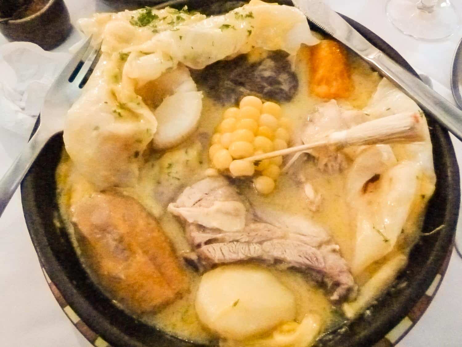 Puchero Santafereño is an essential part of Colombian cuisine and a must try dish.