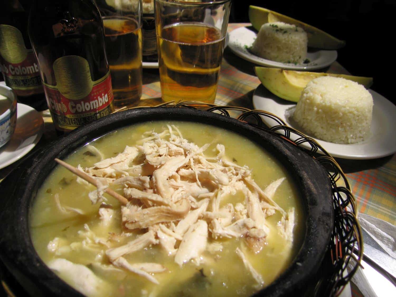 Ajiaco is a Colombian food you need to try, an incredible soup.