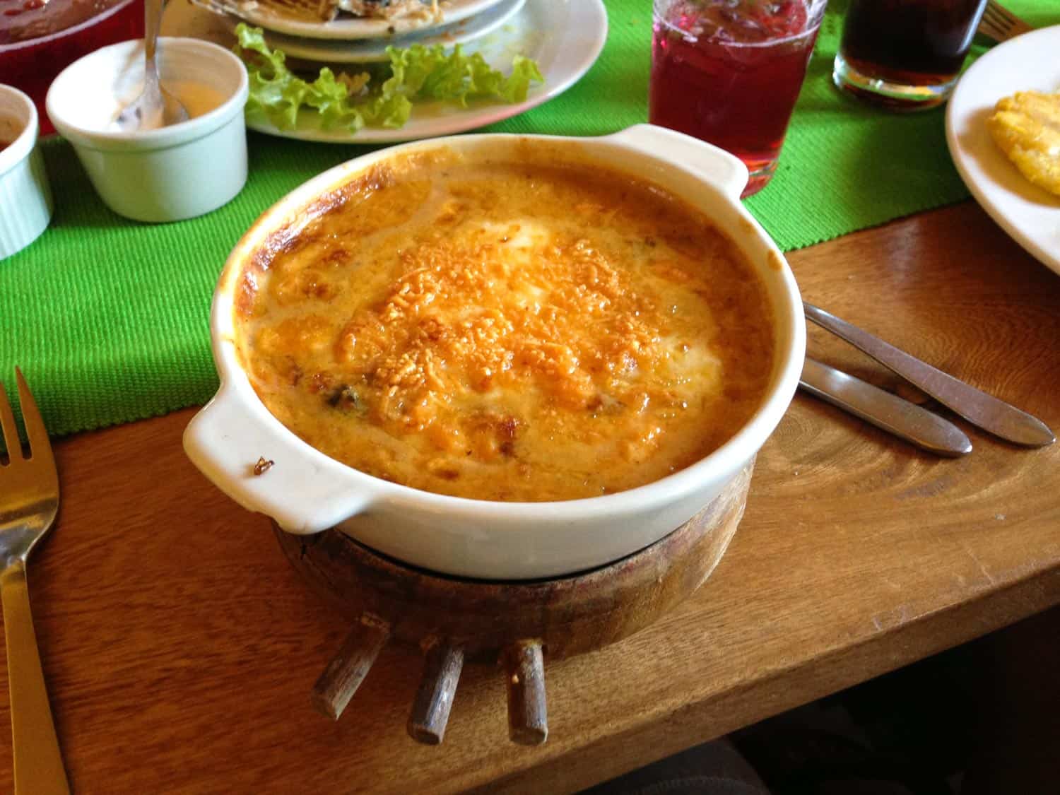 Cazuela de marisco is a Colombian food you must try, a delicious seafood casserole type stew.