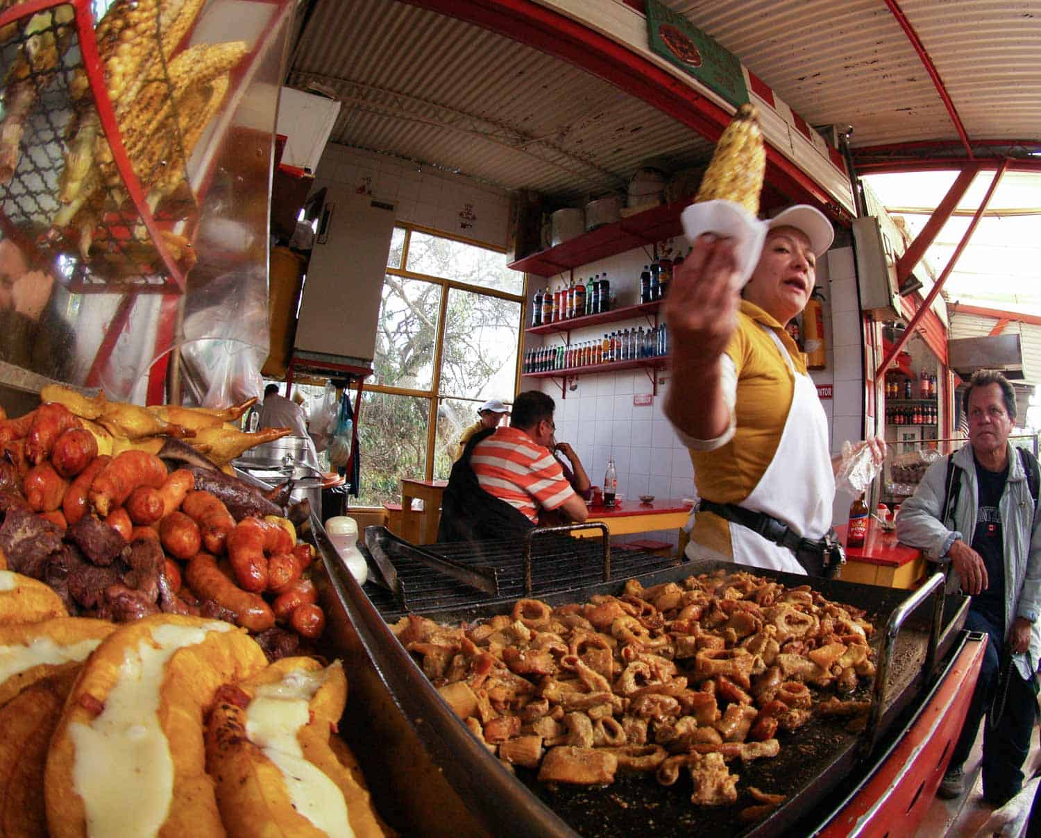 Fritanga is a Colombian food you must try.