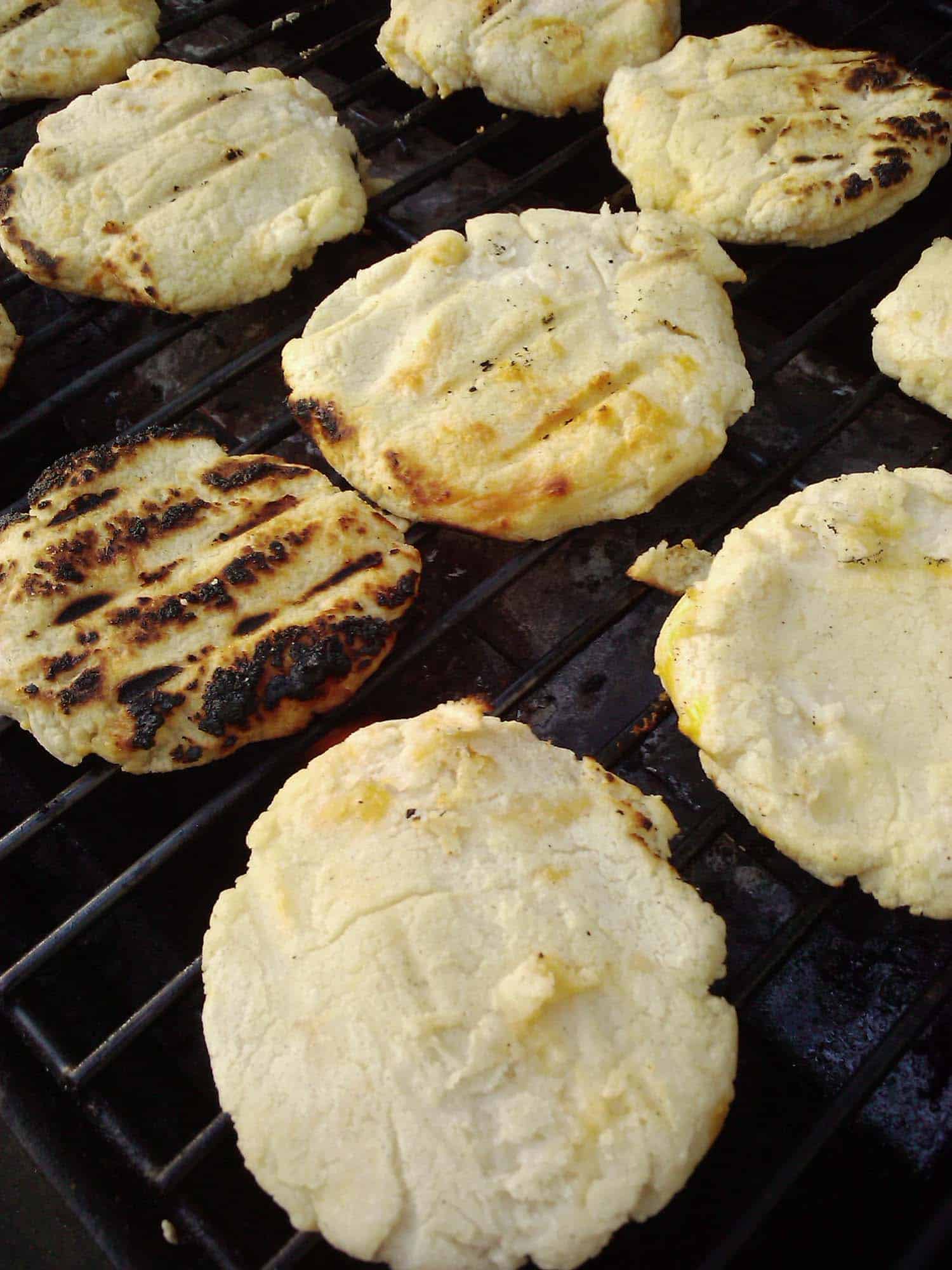 Arepas are a traditional Colombian street food that you must try.