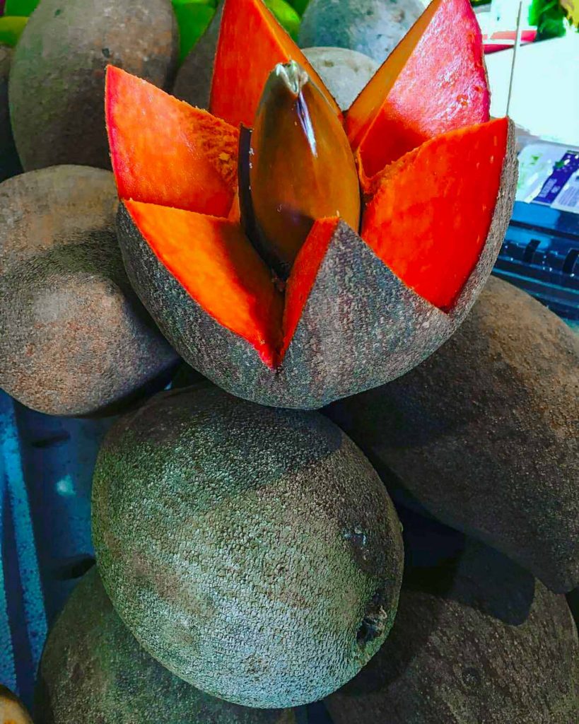 Mamey sapote is one of the exotic fruits around the world, found originally in Malaysia but now common in Cuba and the Caribbean.