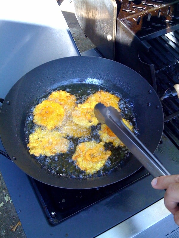 Patacones are a Colombian food you need to try as delicious fried green plantain.