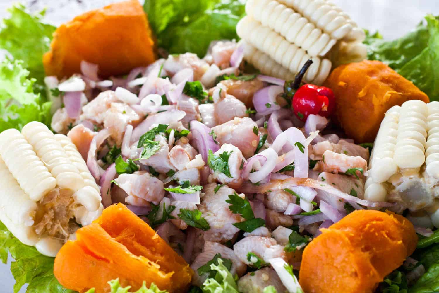 Ceviche is a Chilean corn pie and just one of 30 Chilean food that you'll adore.